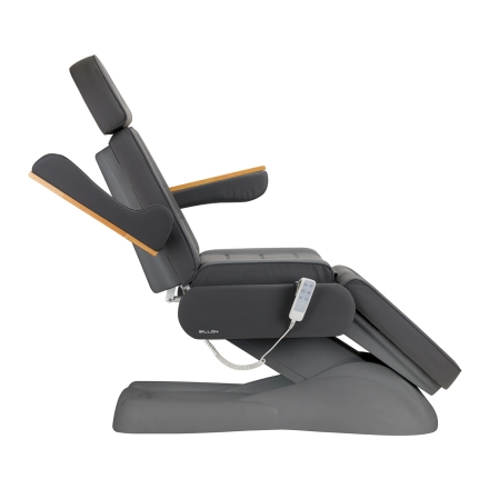 Fotel kosmetyczny elektryczny SILLON Lux 3 silniki szary, szara podstawa - 2