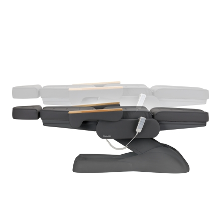 Fotel kosmetyczny elektryczny SILLON Lux 3 silniki szary, szara podstawa - 4