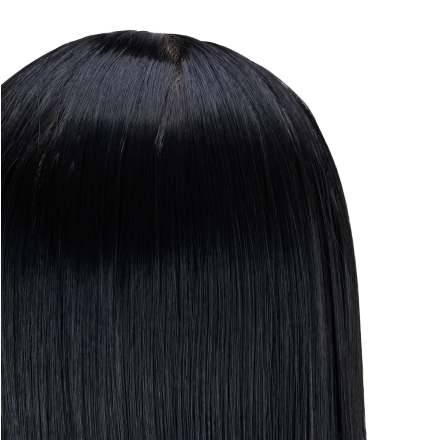 Główka treningowa fryzjerska Gabbiano WZ2 syntetyczne włosy, kolor 1H, długość 24" - 4