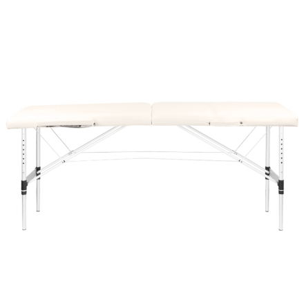 Stół składany do masażu aluminiowy komfort Activ Fizjo 2 segmentowe cream - 3