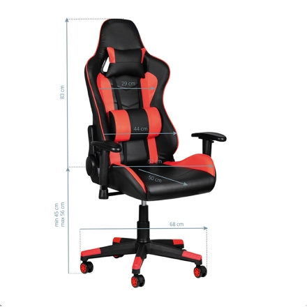 Fotel gamingowy Premium 557 czerwony - 7