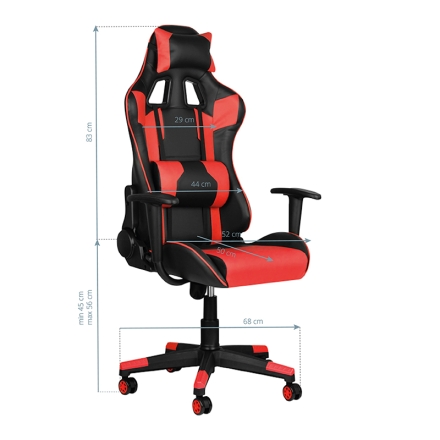 Fotel gamingowy Premium 916 czerwony - 7