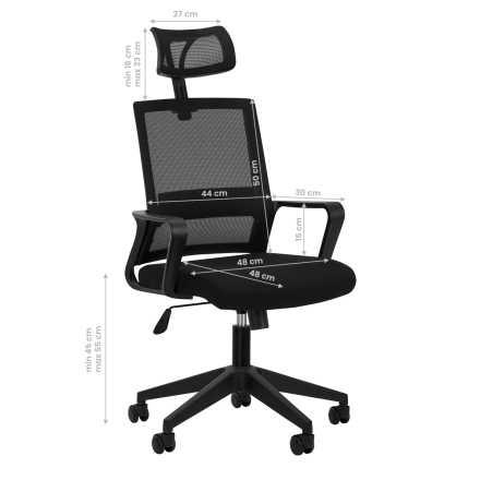 Fotel biurowy QS-05 czarny - 7