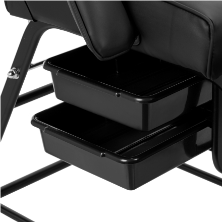 Fotel kosmetyczny 557A z kuwetami czarny - 8