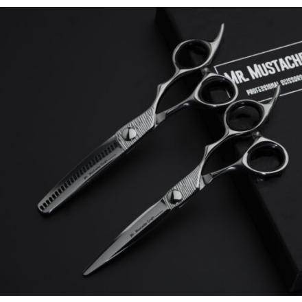 Profesjonalny zestaw fryzjerski Nożyczki + Degażówki Fryzjerskie Mr Mustache Craft 5,5*