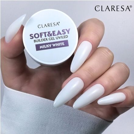 Claresa żel budujący Soft&Easy gel milk white 90g - 5