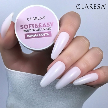 Claresa żel budujący Soft&Easy gel panna cotta 12g - 5