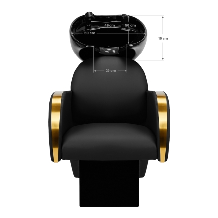 Gabbiano myjnia fryzjerska Malaga złoto czarna - 10