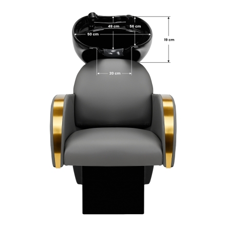 Gabbiano myjnia fryzjerska Malaga złoto szara - 10