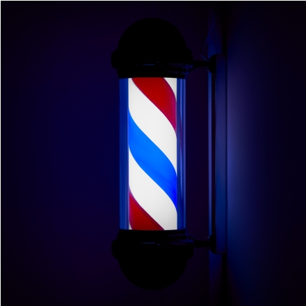 Plafon podświetlany pole barber shop BB-02 czarny duży - 2