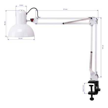 Lampa na biurko PiX 314 biała - 9