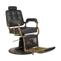 Gabbiano fotel barberski Boss HD Old Leather czarny - 6