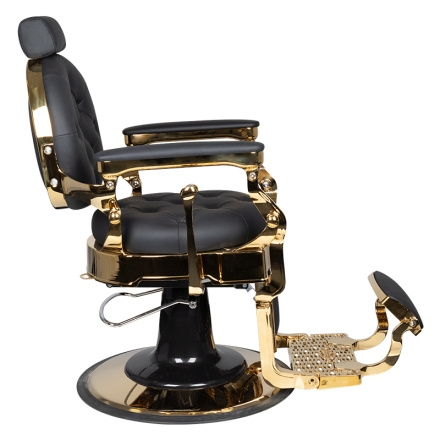 Gabbiano fotel barberski Claudius Gold czarny - 3