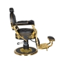 Gabbiano fotel barberski Cesare Gold czarny - 8