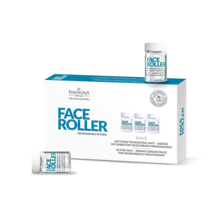 Farmona face roller aktywny koncentrat anti-ageing do zabiegów mezoterapii mikroigłowej 5 x 5 ml - 2