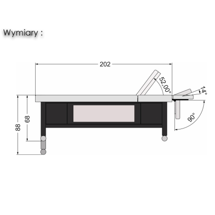 Stół Do Masażu Moderna P2 K hot - 2
