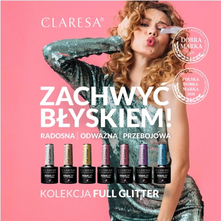 CLARESA Lakier hybrydowy FULL GLITTER 4 -5g - 2