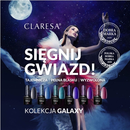 CLARESA Lakier hybrydowy Galaxy Black 5g - 4