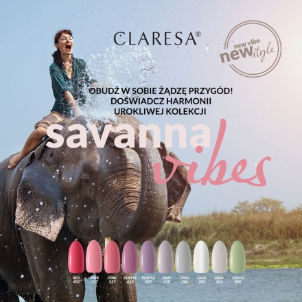 CLARESA Lakier hybrydowy GRAY 200 -5g - 3