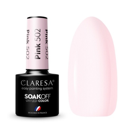 CLARESA Lakier hybrydowy PINK 502 -5g