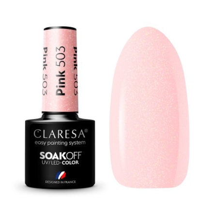 CLARESA Lakier hybrydowy PINK 503 -5g