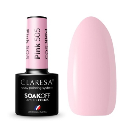 CLARESA Lakier hybrydowy PINK 505 -5g