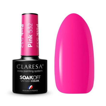 CLARESA Lakier hybrydowy PINK 532 -5g