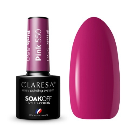 CLARESA Lakier hybrydowy PINK 550 -5g