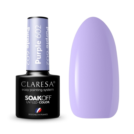 CLARESA Lakier hybrydowy PURPLE 602 -5g