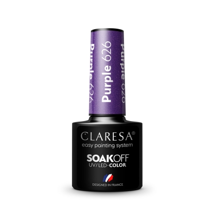 CLARESA Lakier hybrydowy PURPLE 626 -5g - 3