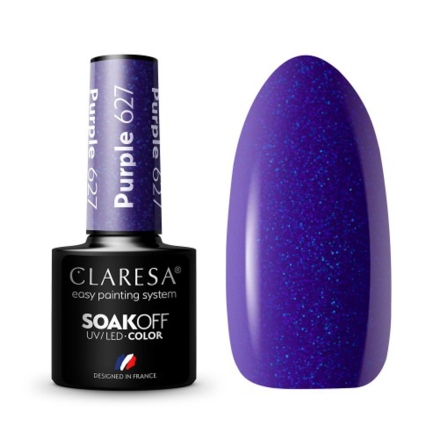 CLARESA Lakier hybrydowy PURPLE 627 -5g