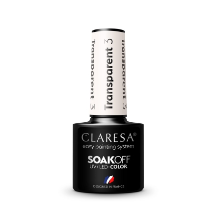 CLARESA Lakier hybrydowy TRANSPARENT 3 -5g