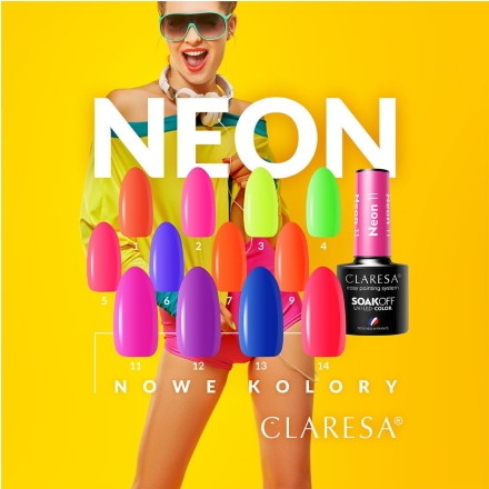 CLARESA Lakier hybrydowy NEON 11 -5g - 2