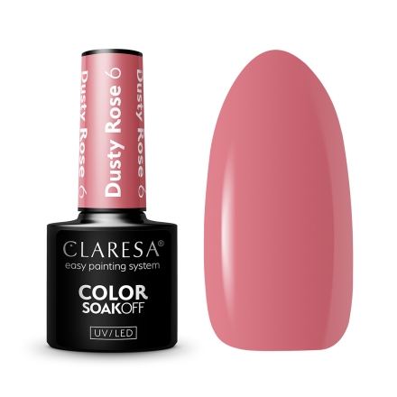 CLARESA Lakier hybrydowy DUSTY ROSE 6 -5g