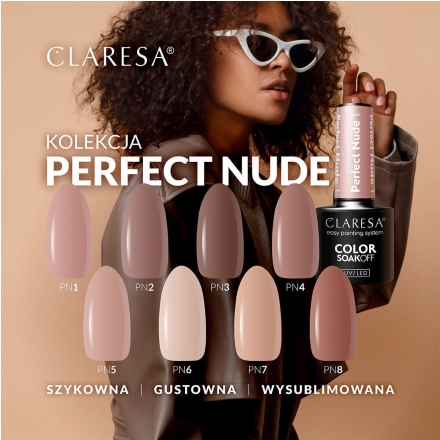 CLARESA Lakier hybrydowy PERFECT NUDE 4 -5g - 2