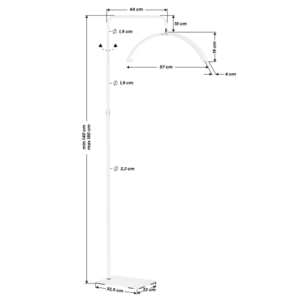 Lampa zabiegowa Glow MX6 do rzęs biała - 16