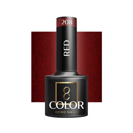 OCHO NAILS Lakier hybrydowy red 208 -5 g