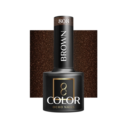 OCHO NAILS Lakier hybrydowy brown 808 -5 g